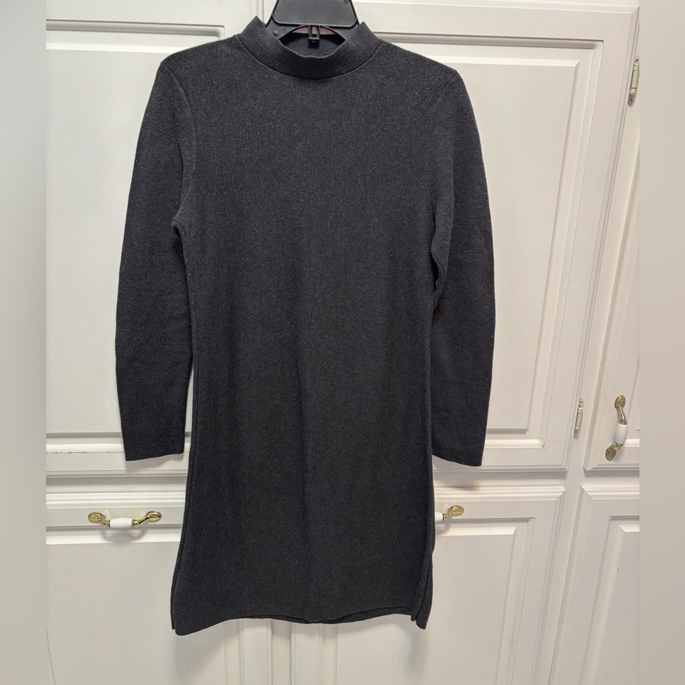 J. Jill Long Sleeve Charcoal Knee Length Dress Women’s Size Small